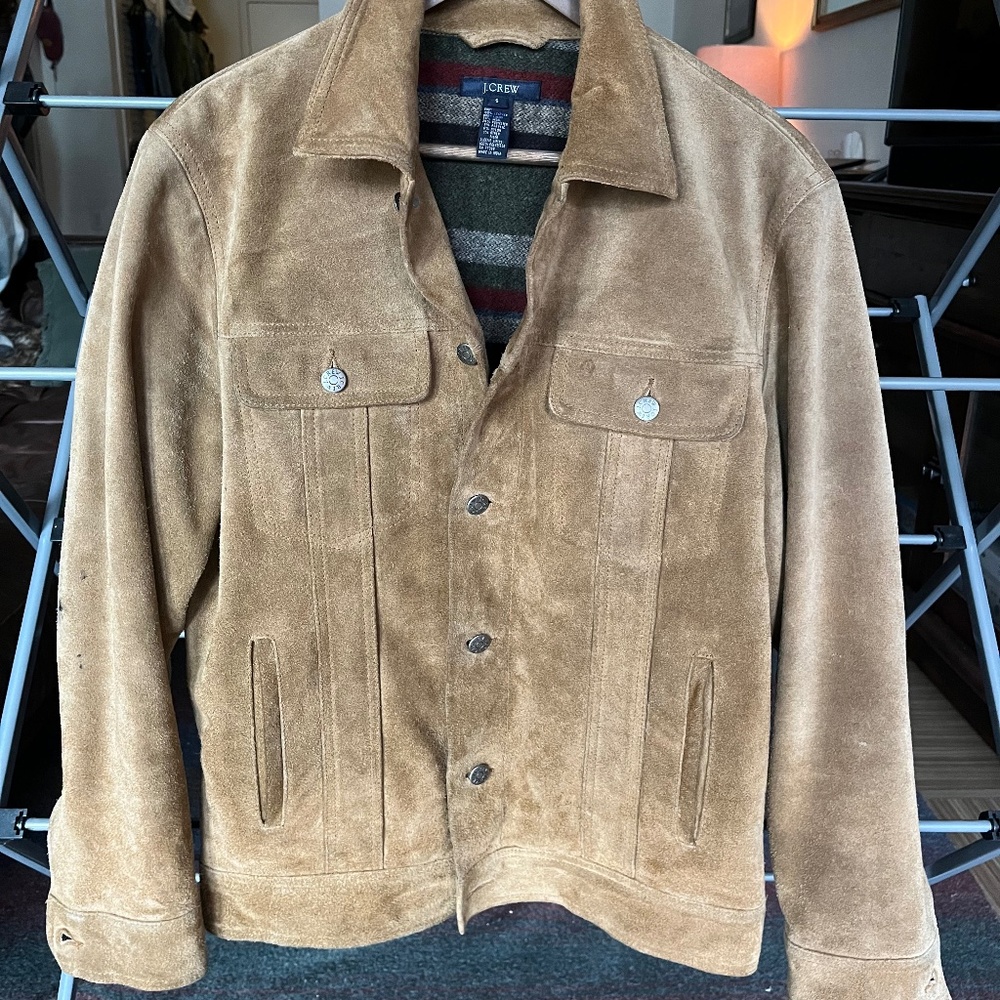 J. Crew Suede Trucker Jacket - Size Small